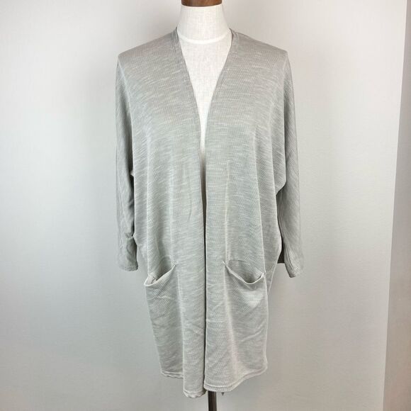 Donni Ribbed Open Front Cardigan NWT - Picture 1 of 6